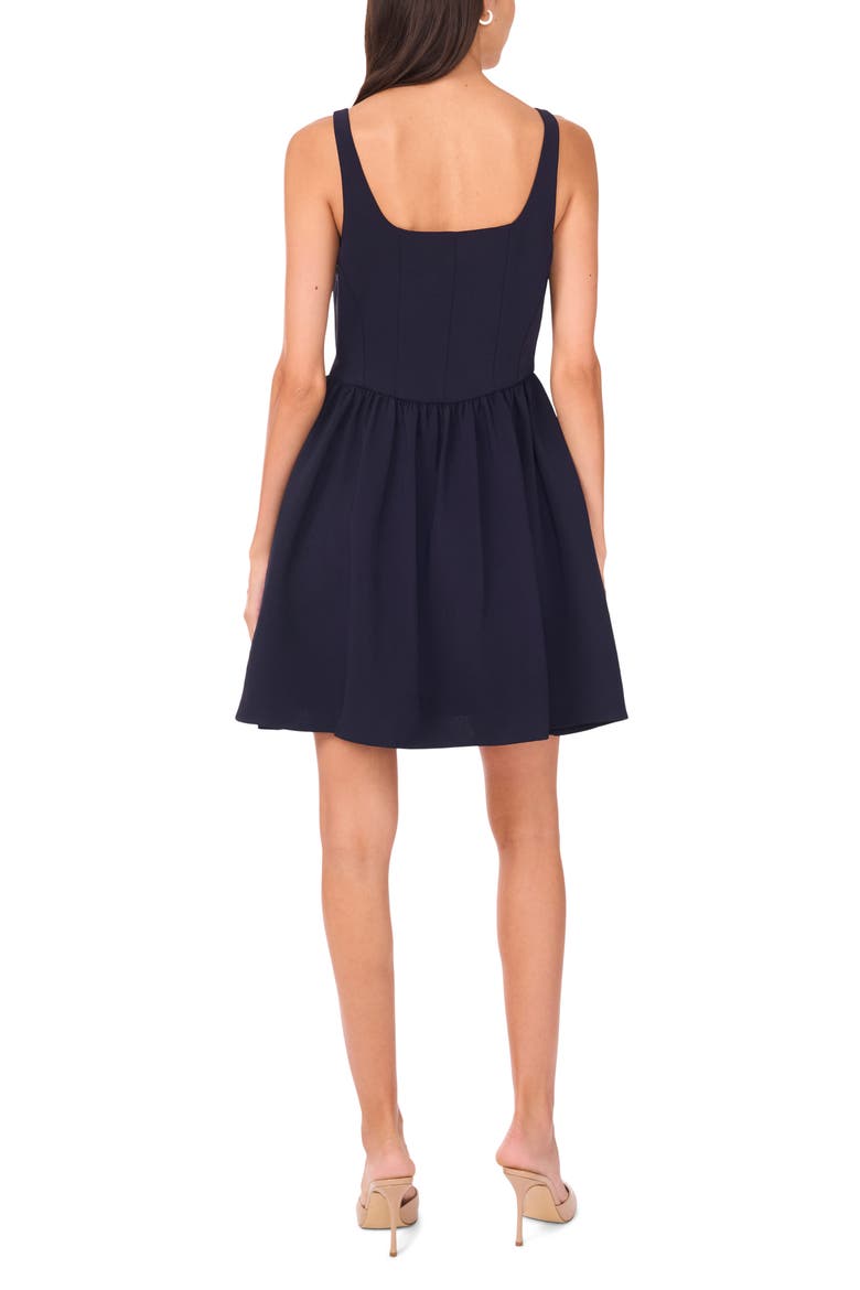 Corset Bodice Fit & Flare Minidress, Alternate, color, CLASSIC NAVY 407