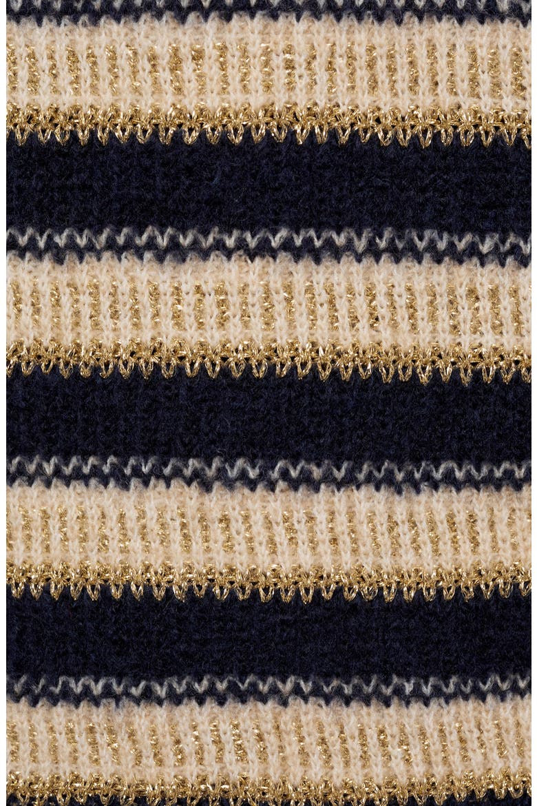 Perkins Collar Stripe Sweater, Alternate, color, ECRU