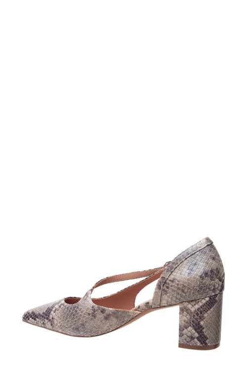 Linea Paolo Biondy Pointed Toe Half D'orsay Pump In Gray