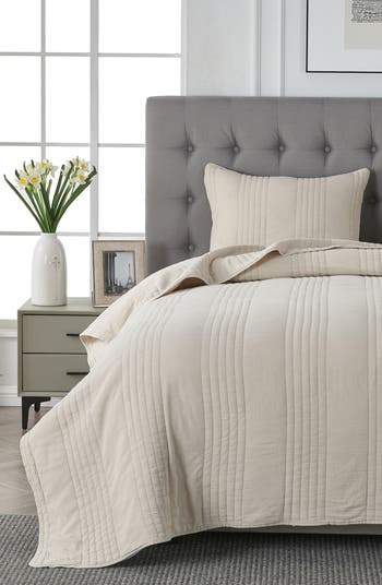 Stone Washed Quilt & Sham Set