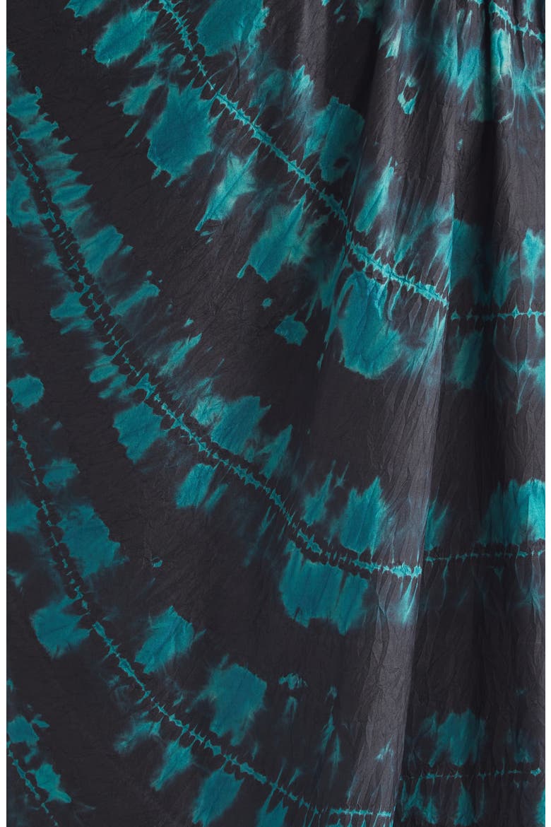 Veda Shibori Silk Dress, Alternate, color, MALACHITE