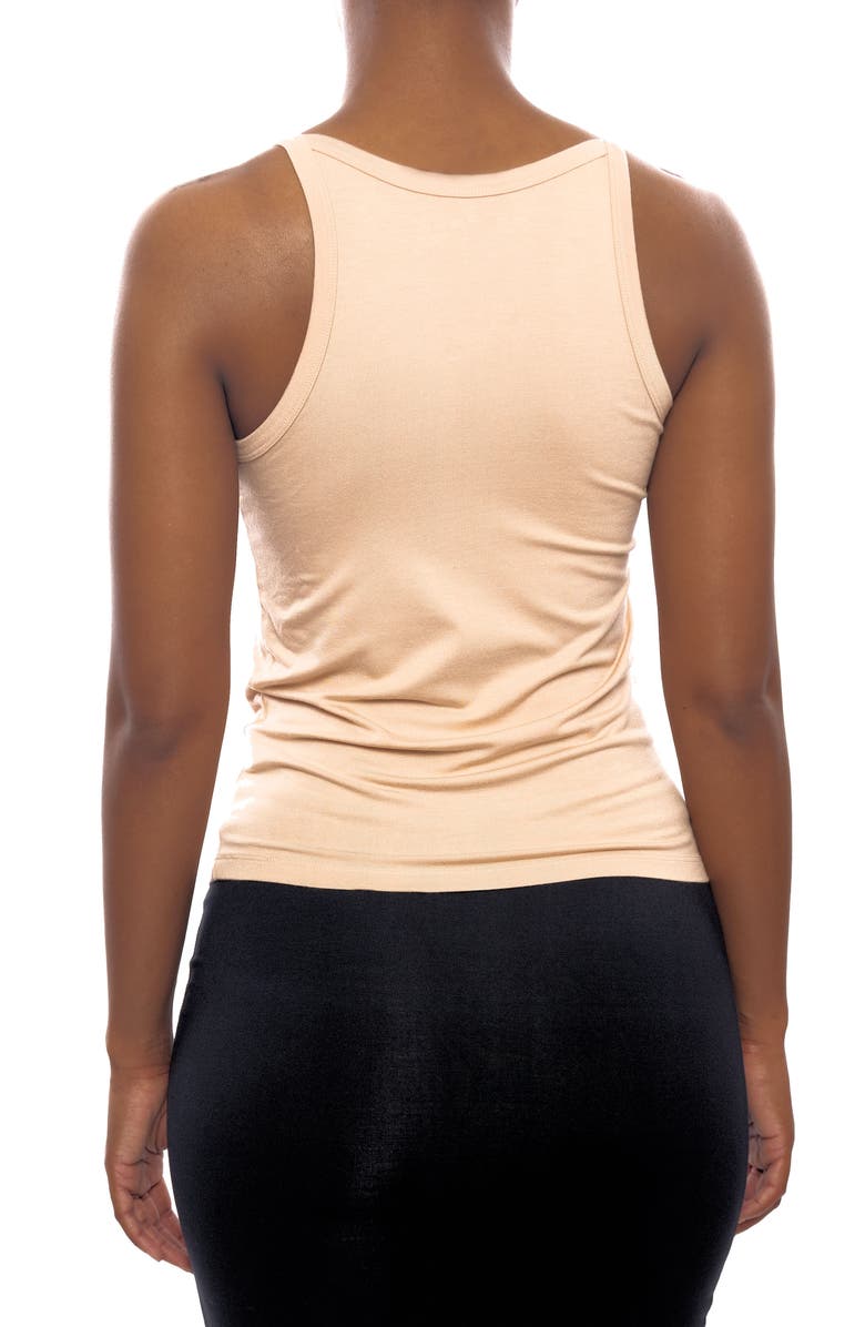 Dai Moda Jersey Tank, Alternate, color, Beige