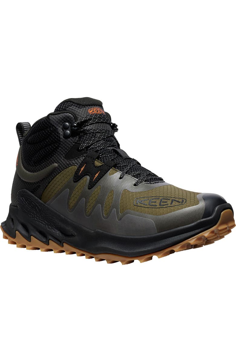 KEEN Zionic Waterproof Hiking Boot, Main, color, Dark Olive/Scarlet I