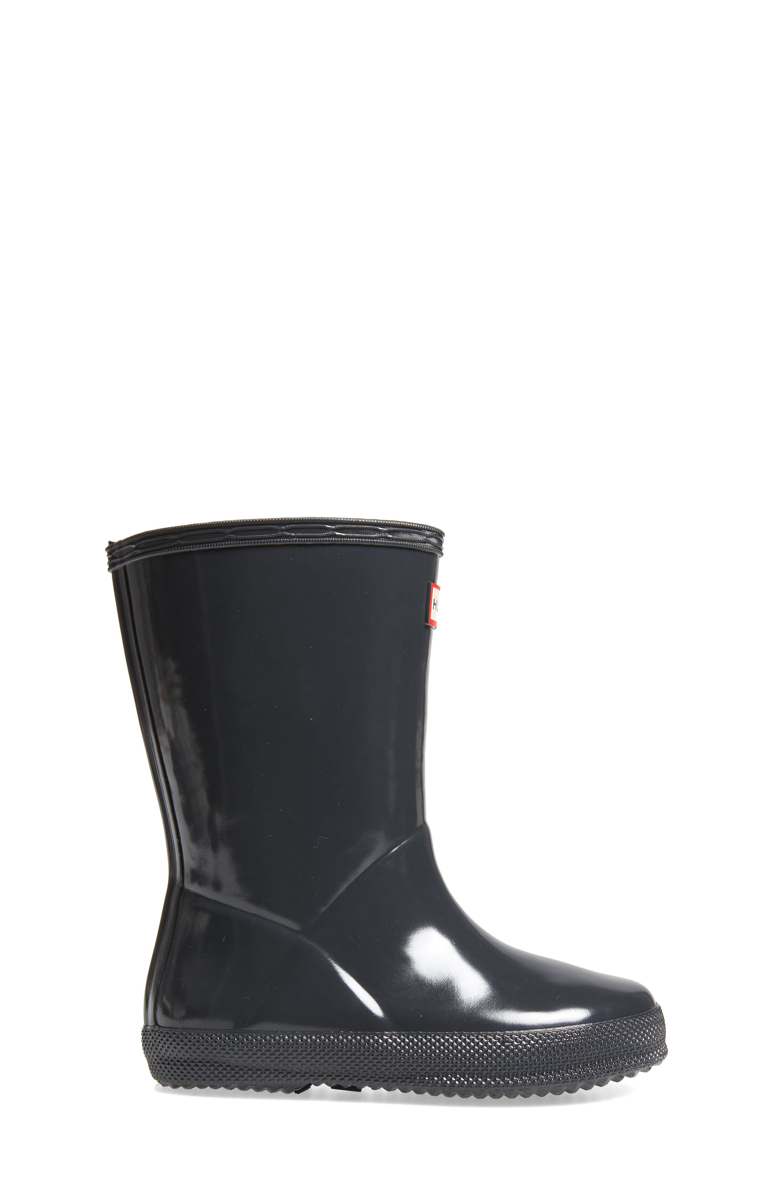 Kids' First Gloss Waterproof Rain Boot, Alternate, color, DARK SLATE