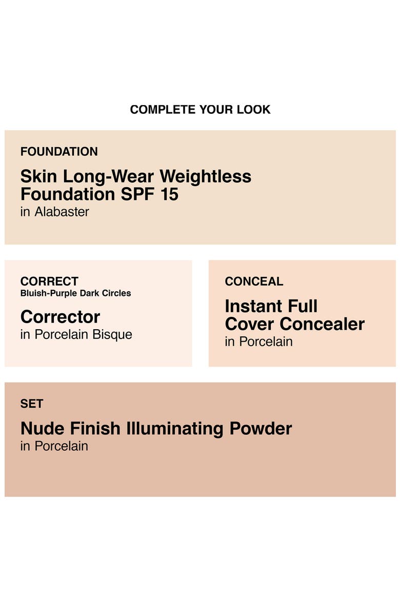 Skin Long-Wear Weightless Liquid Foundation with Broad Spectrum SPF 15 Sunscreen, Alternate, color, C-004 ALABASTER