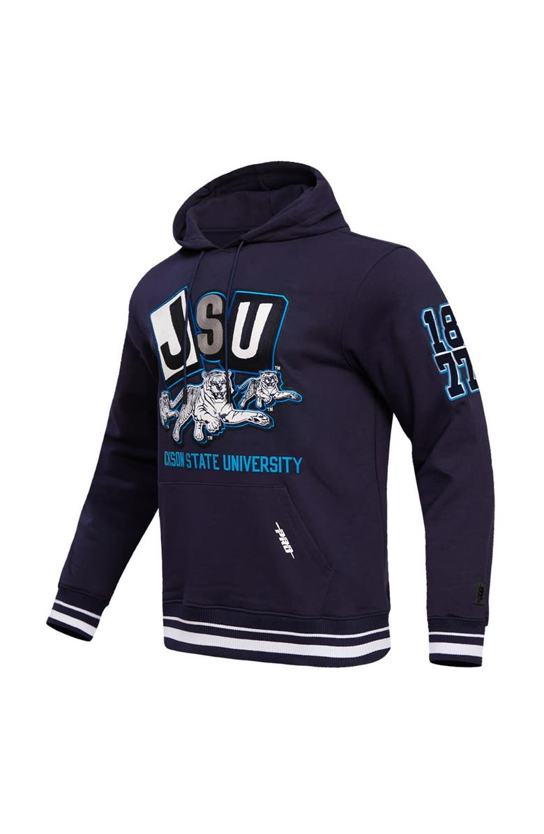 PRO STANDARD Men's Pro Standard Navy Jackson State Tigers Homecoming Ribbed Fleece Pullover Hoodie, Alternate, color, 