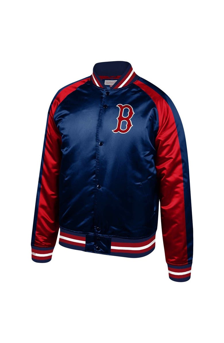Mitchell & Ness Men's Mitchell & Ness Navy Boston Red Sox Colorblocked Full-Snap Raglan Jacket, Alternate, color, 
