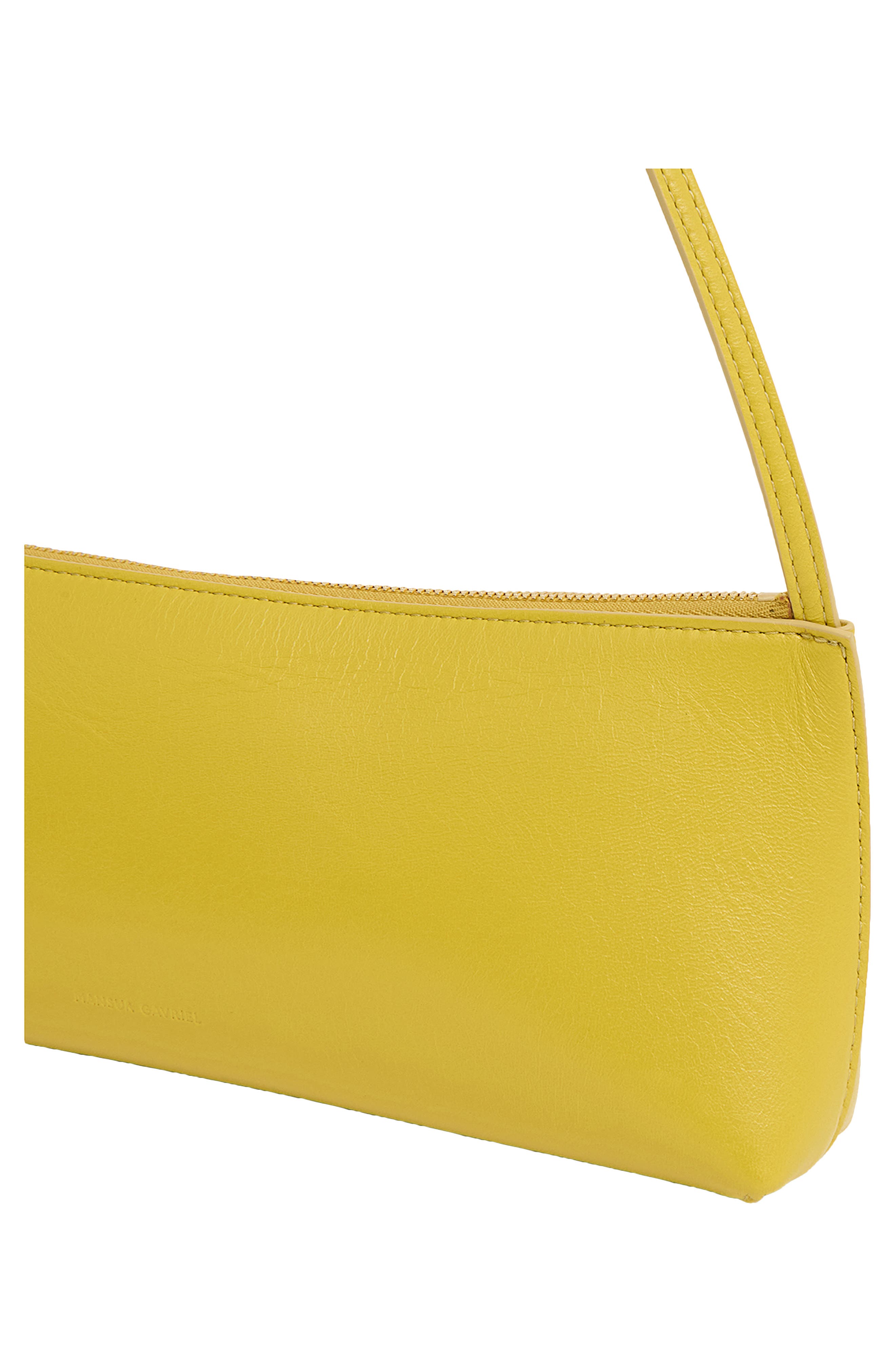 Gaia Leather Baguette Bag, Alternate, color, CITRUS