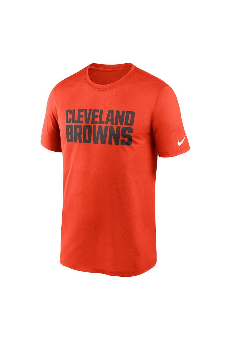 Men's Nike  Orange Cleveland Browns Legend Wordmark Performance T-Shirt, Alternate, color, Orange