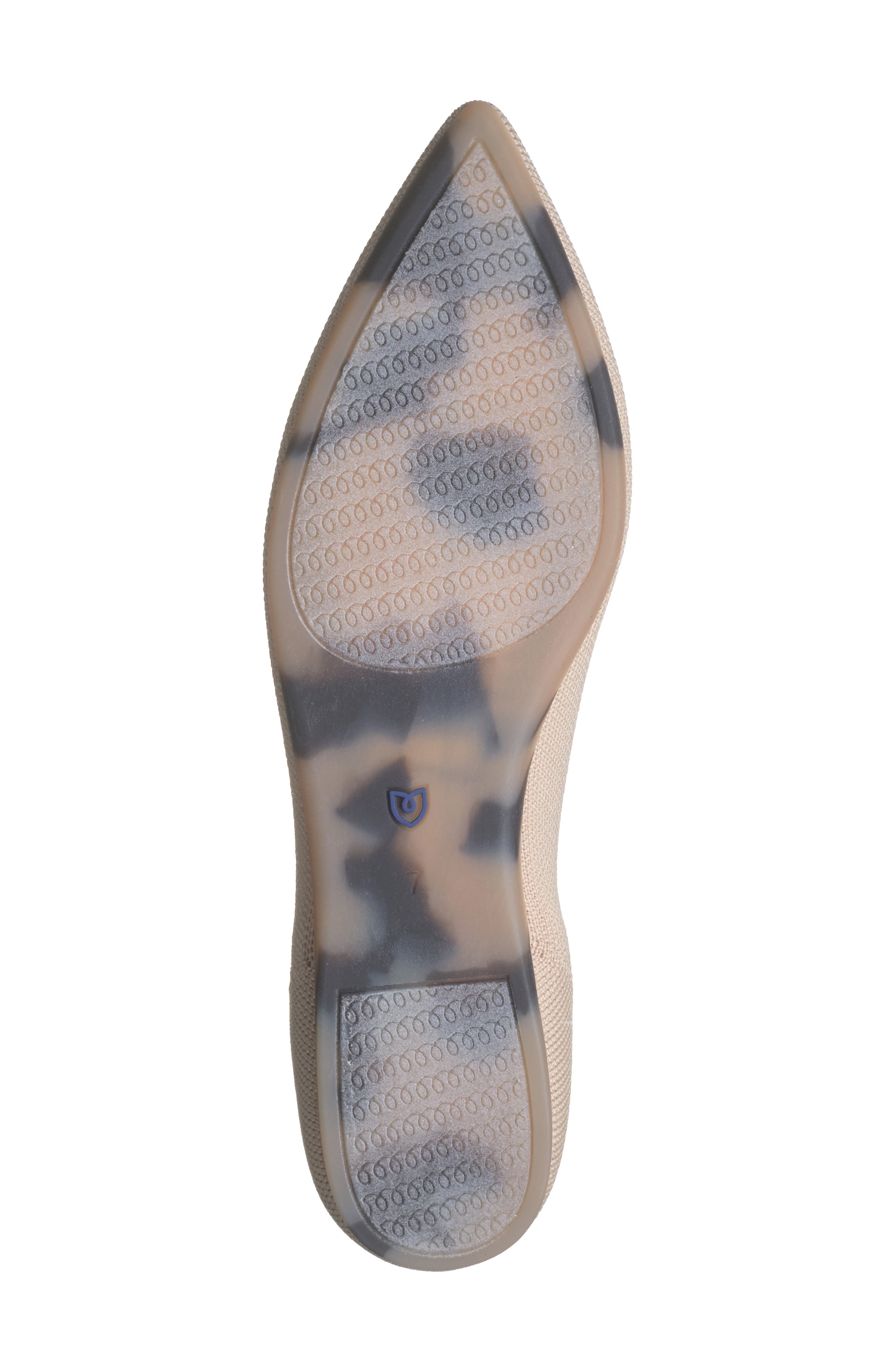 Pointy Toe Flat, Alternate, color, ECRU