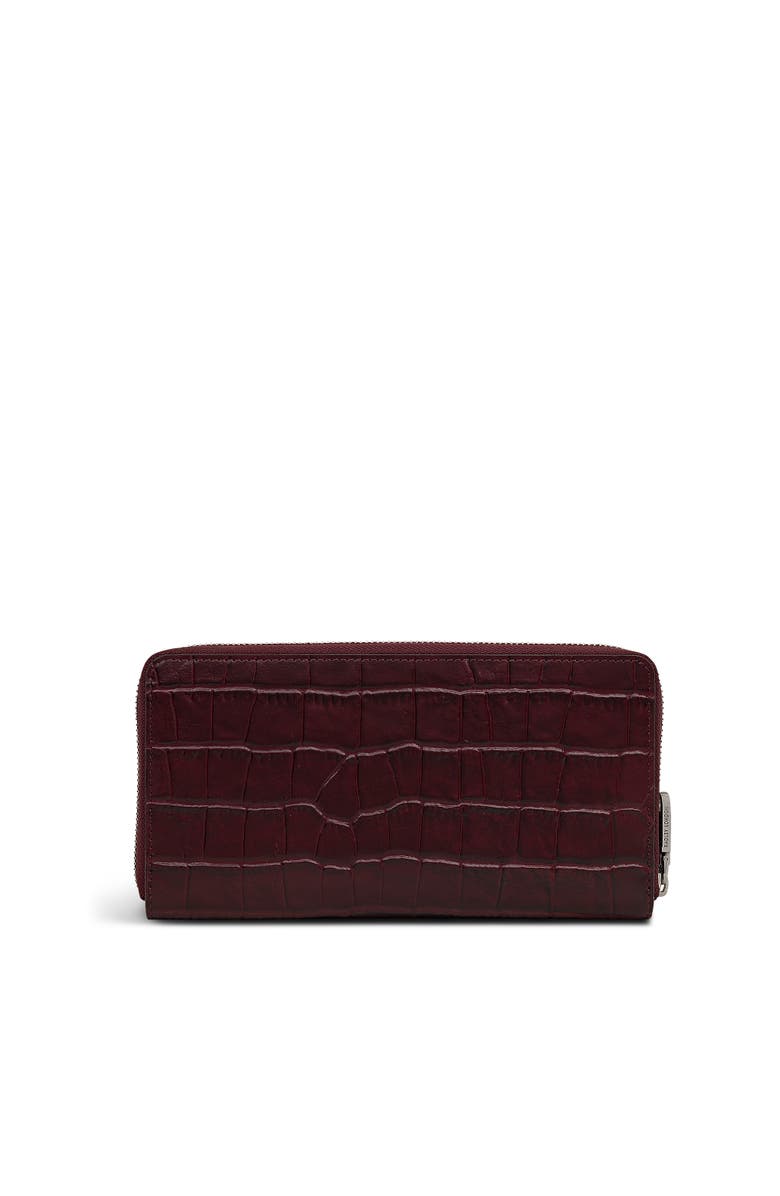 Radley Dukes Place - Faux Croc Large Zip Around Wallet, Alternate, color, Dark Cherry