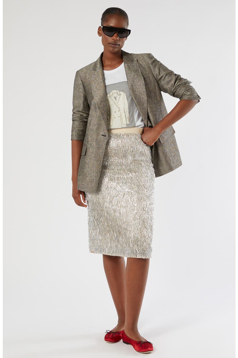 Viale Linen Jacket, Alternate, color, BLACK FLESH TONER