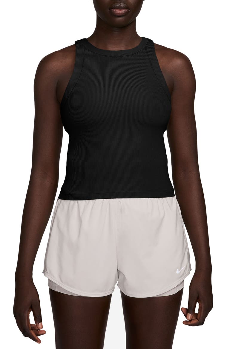 Zenvy Dri-FIT Rib Tank, Main, color, 010 010 BLACK/PCG6C