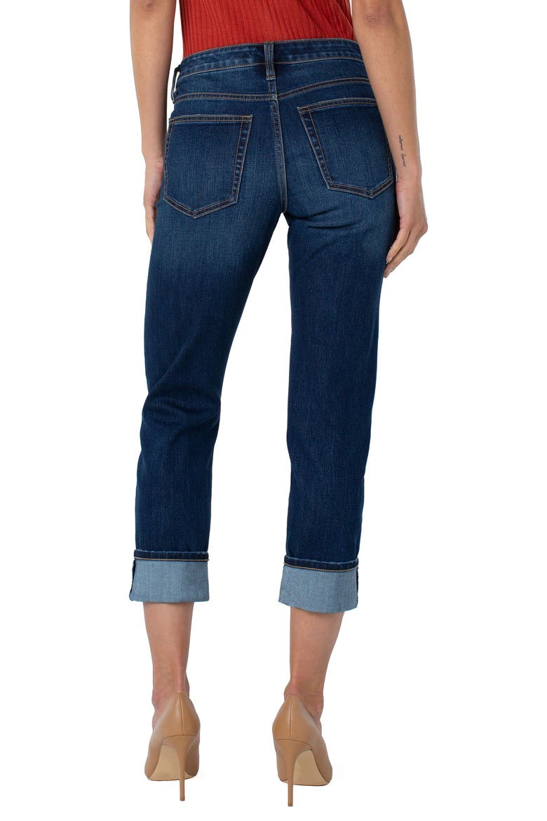 Marley High Waist Cuffed Girlfriend Jeans, Alternate, color, BARTLETT