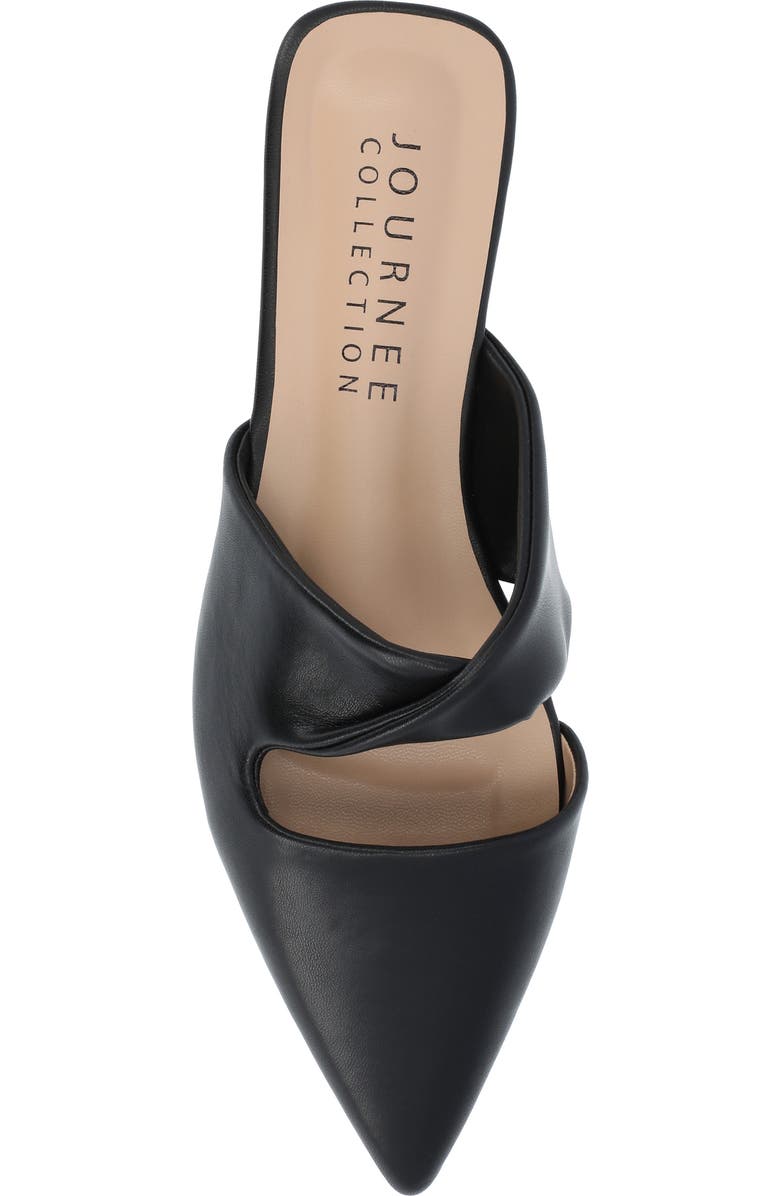 Journee Collection Enniss Flat Mule, Alternate, color, Black