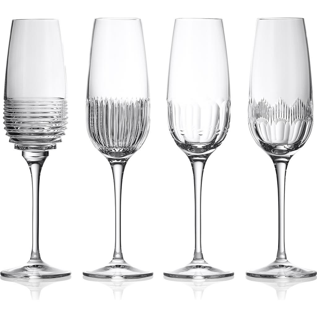 Waterford Mixology Mixed Set Of 4 Champagne Flutes In No Color