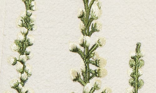 Oscar De La Renta Foxglove Embroidered Tweed Collarless Jacket In Neutral