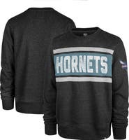 '47 Men's '47 Heather Black Charlotte Hornets Tribeca Emerson Pullover Sweatshirt