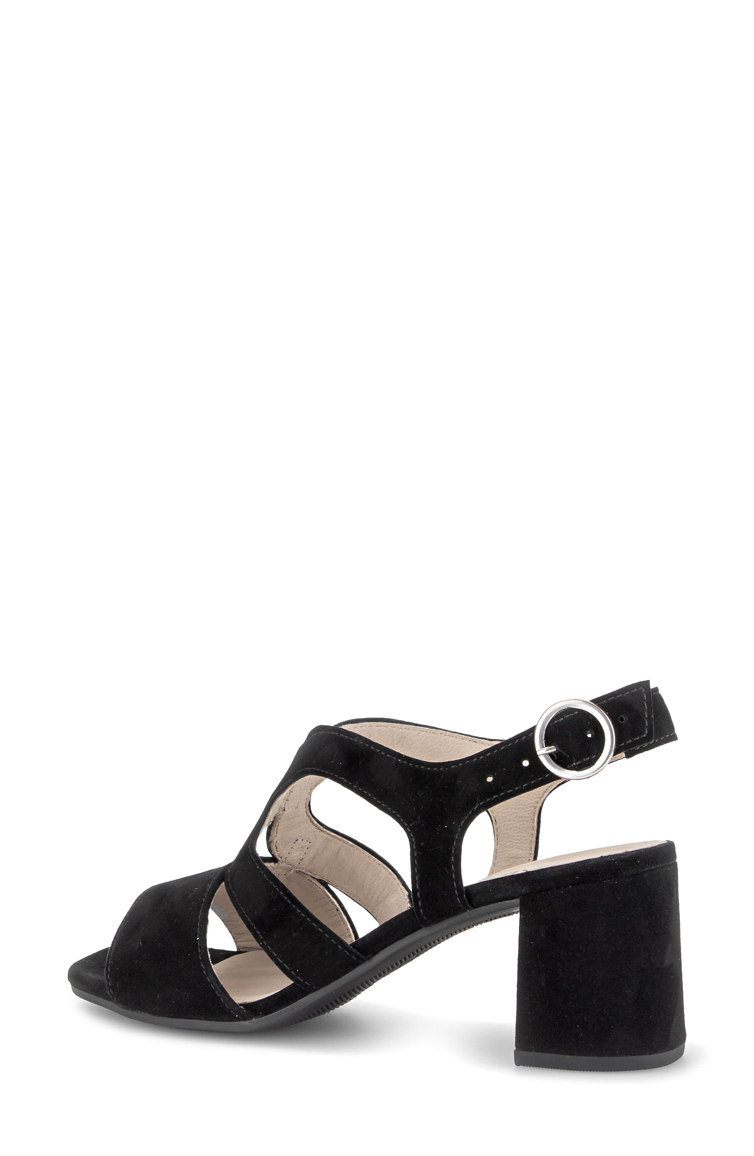 Gabor Ankle Strap Sandal, Alternate, color, Black