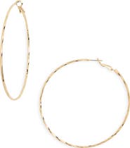 NORDSTROM RACK Textured Wire Hoop Earrings