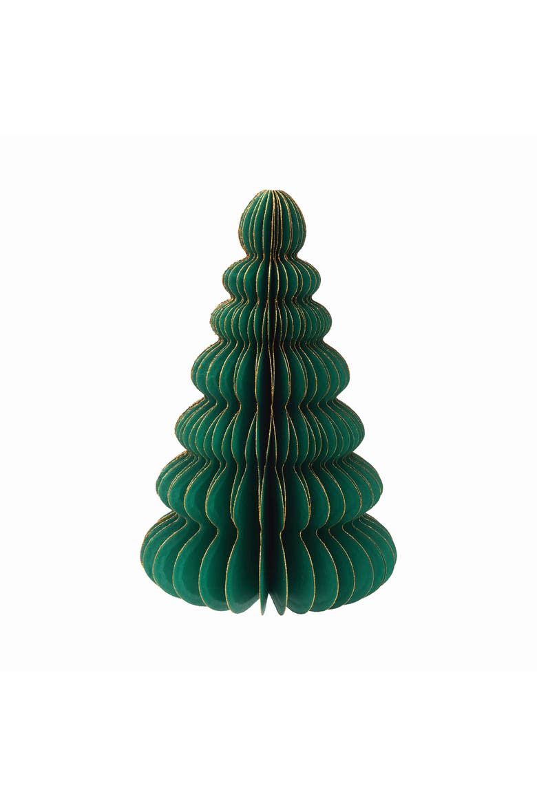 Honeycomb Paper Tree Figurine, Main, color, Green