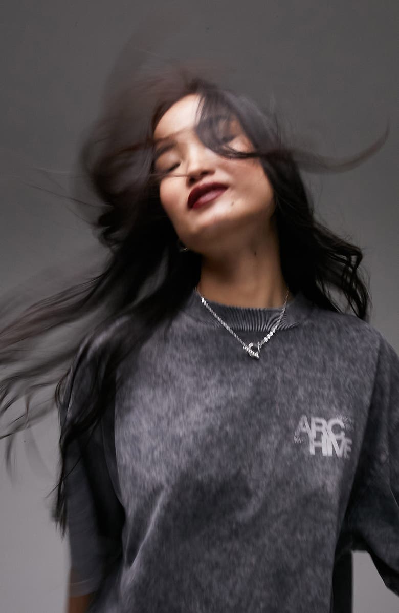 Topshop Archive Oversize Graphic T-Shirt, Alternate, color,