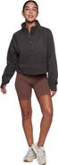 Rebody Active Effortless Fleece Crop Half Zip Sweatshirt