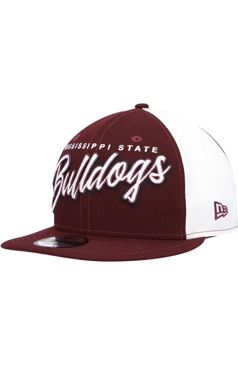 New Era Men's New Era Maroon Mississippi State Bulldogs Outright 9FIFTY Snapback Hat, Alternate, color, Maroon