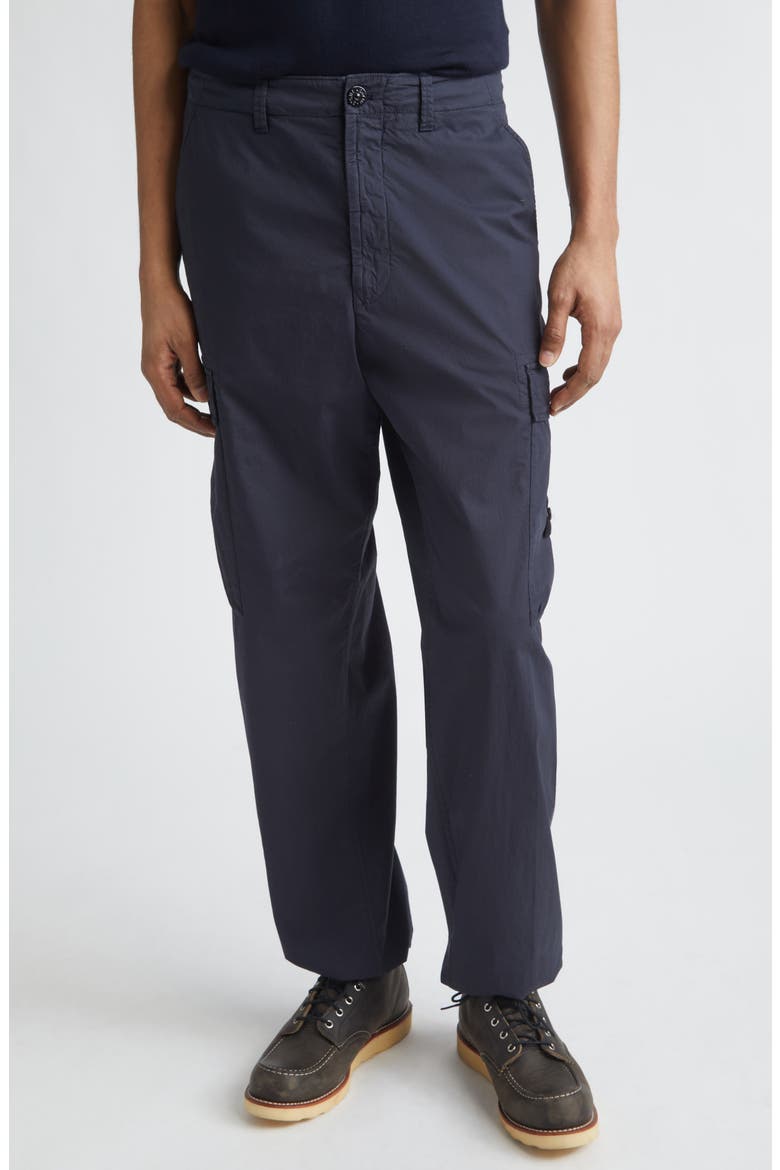 Cotton Stretch Cargo Pants, Main, color, NAVY BLUE