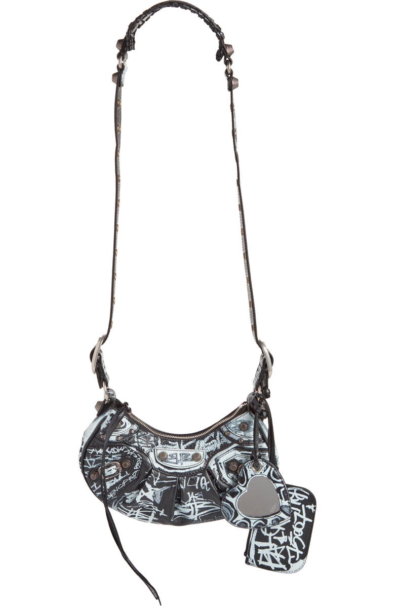 Balenciaga Extra Small Le Cagole Graffiti Lambskin Shoulder Bag, Main, color,