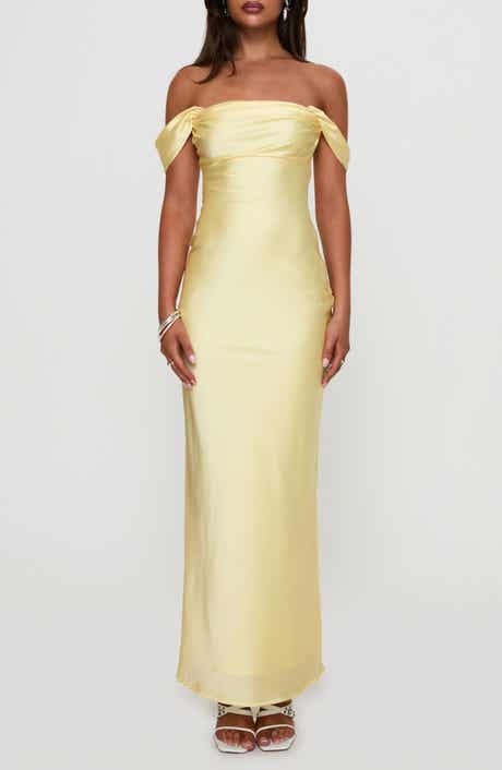 Azura Off the Shoulder Satin Gown