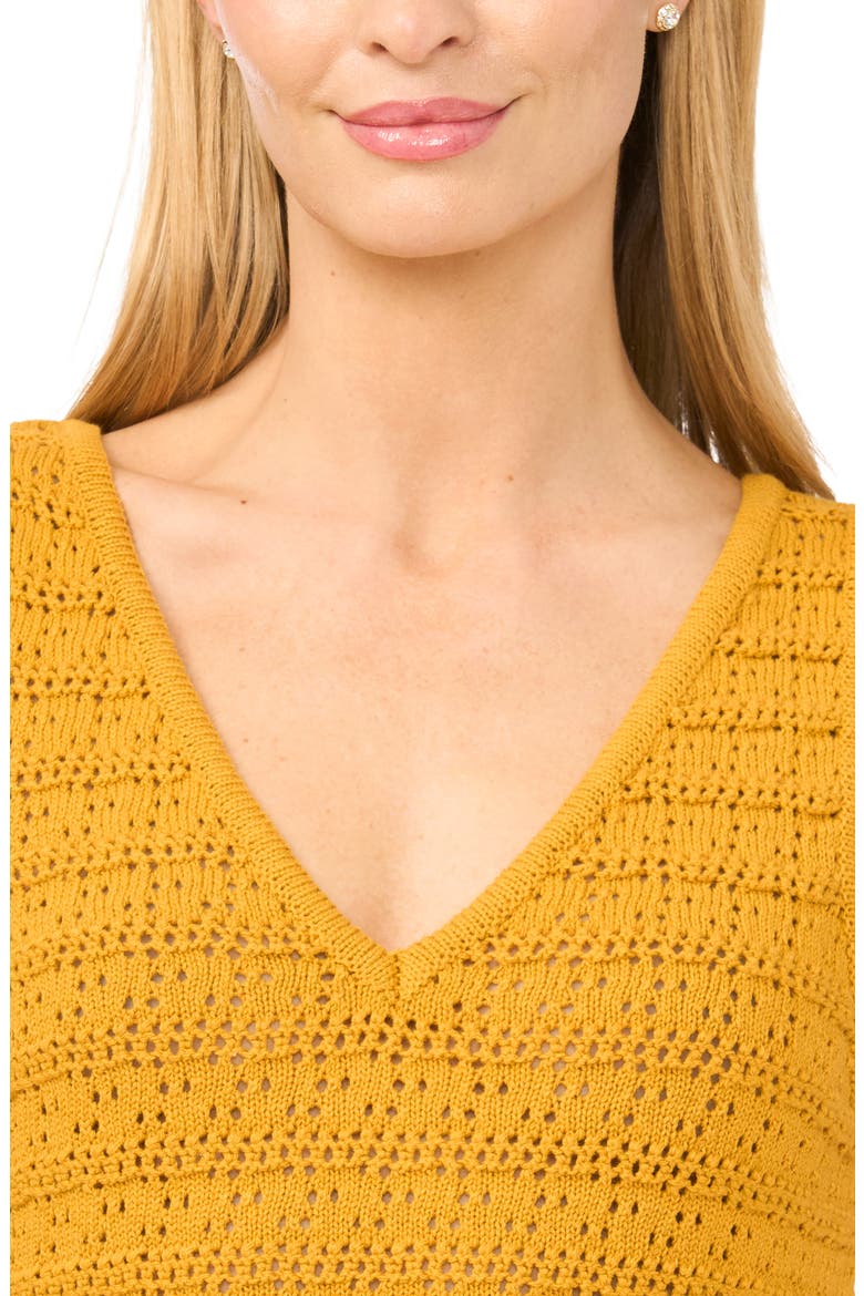 Openwork Sleeveless Sweater, Alternate, color, TAWNY