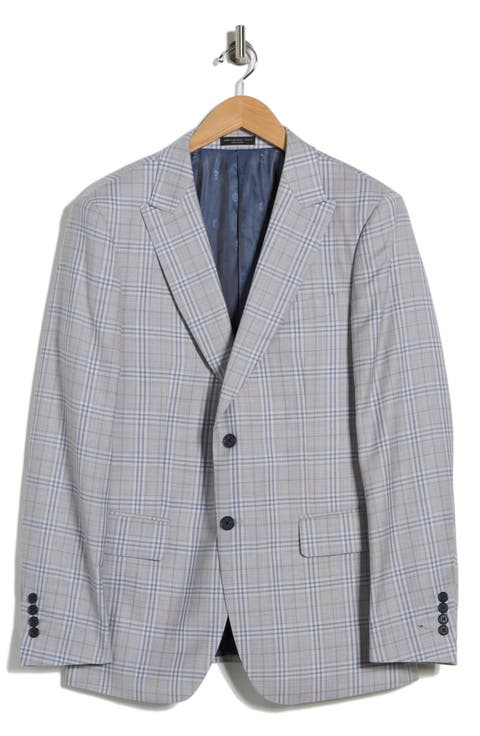 Windowpane Plaid Knit Sport Coat