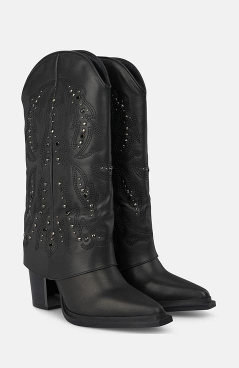 Embroidered Gaiter Boot