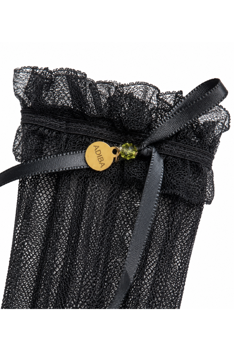 Ribbon Lace Socks, Alternate, color, Black