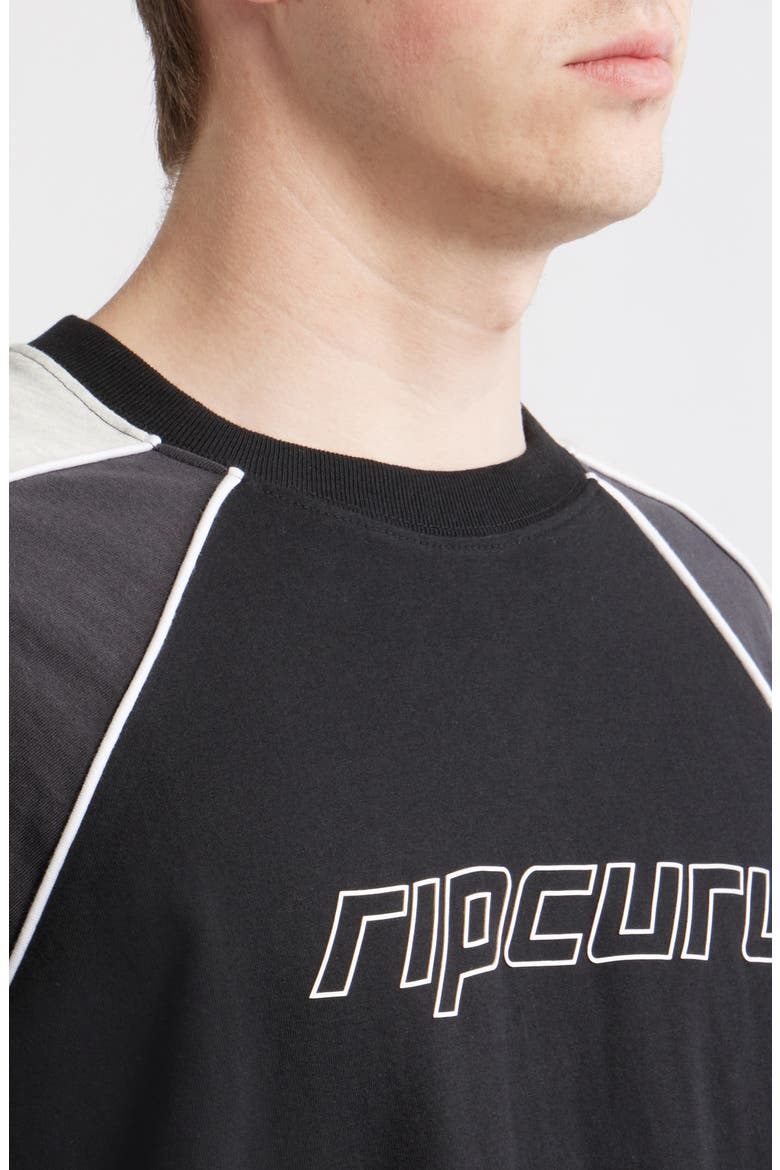 Logo Panel T-Shirt, Alternate, color, BLACK