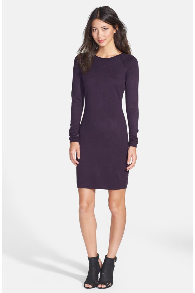 by Andrew Marc Raglan Sleeve Sweater Dress, Alternate, color, AMETHYST