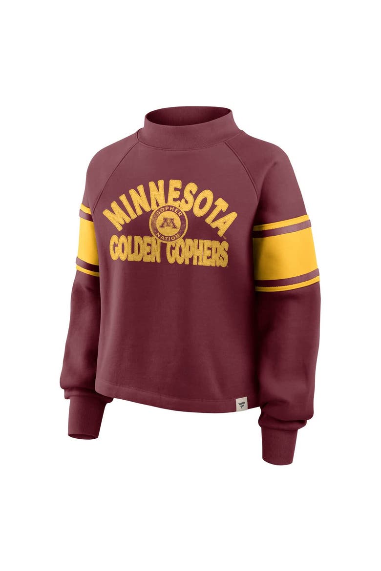 Women's Fanatics Maroon Minnesota Golden Gophers Oversized Hometown Premium Punt Coverage Raglan Pullover Sweatshirt, Alternate, color, Maroon