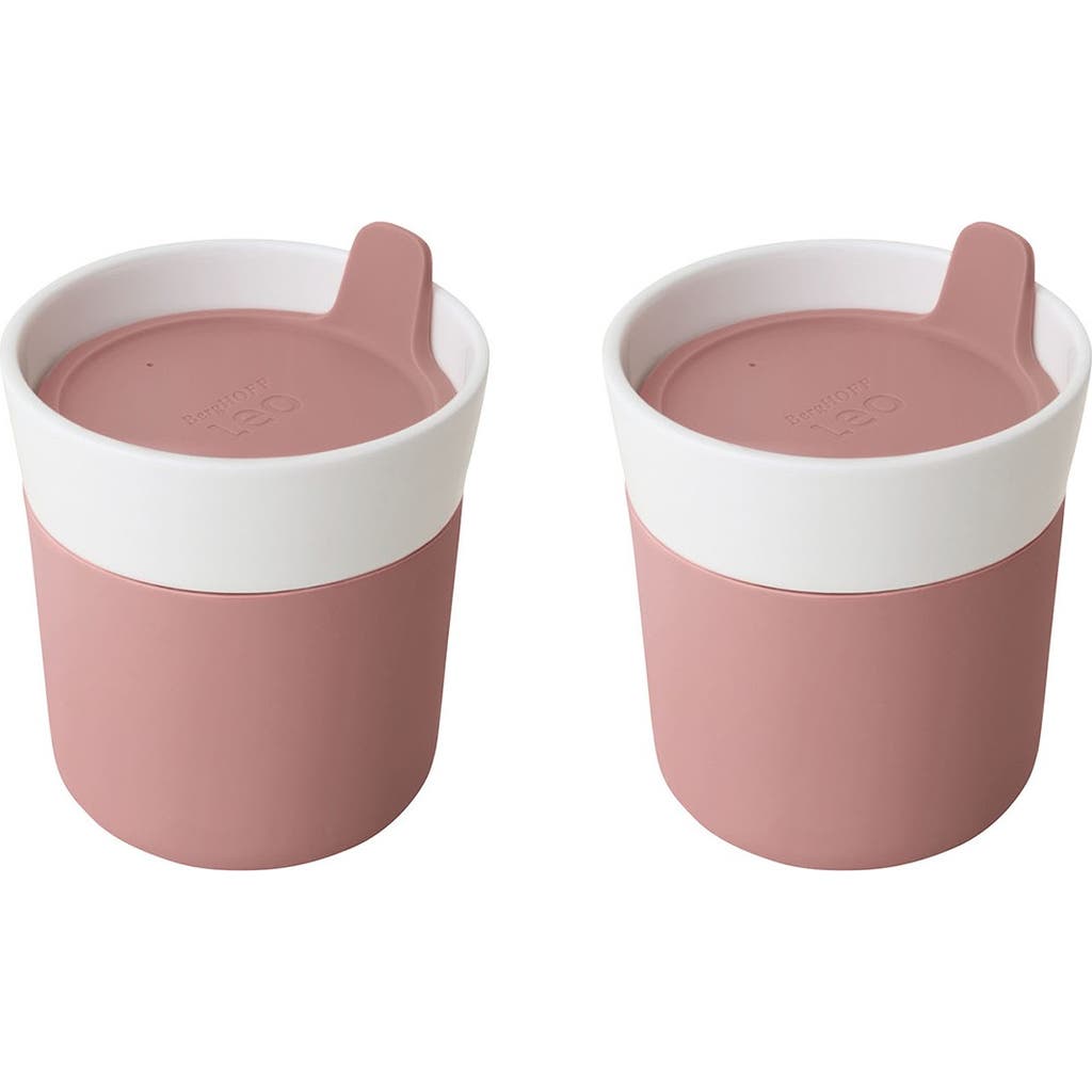 Berghoff Leo Collection Porcelain 8.45-oz. Travel Mug With Sleeve In Red