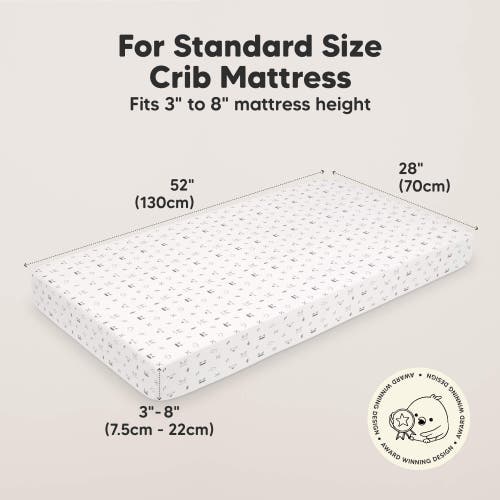Keababies Isla Fitted Mini Crib Sheets In White