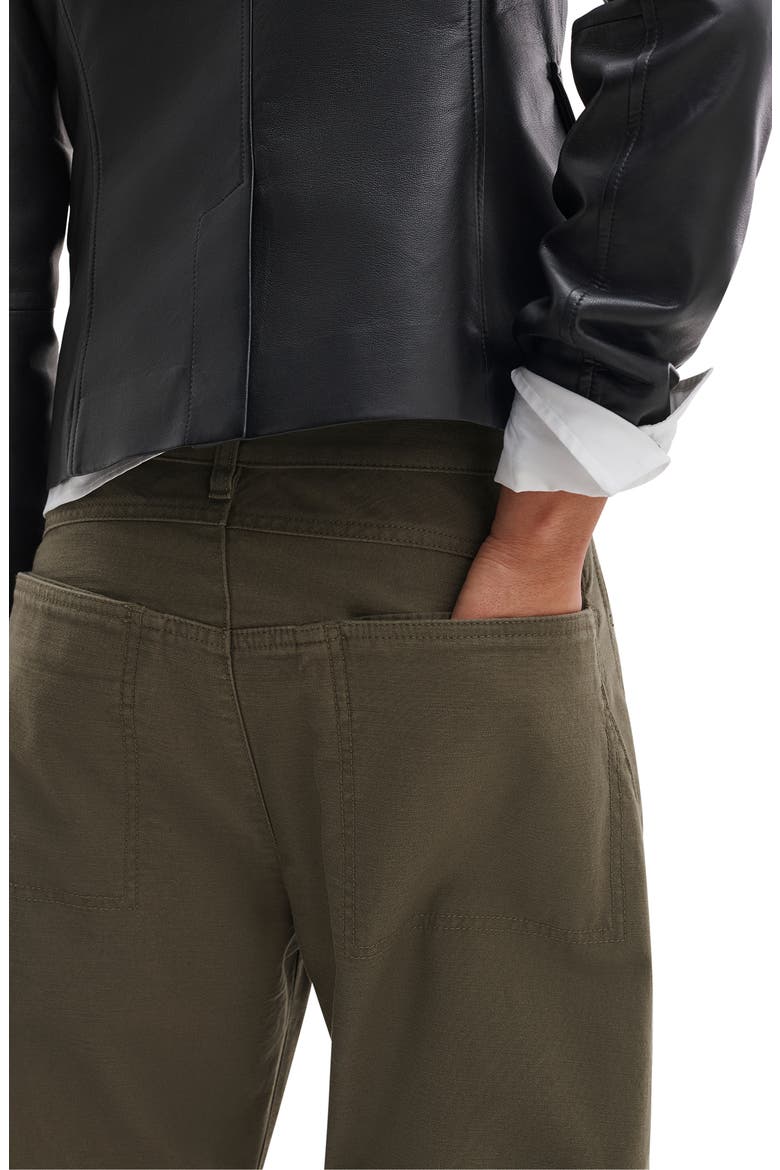 Stevie Tapered Stretch Cotton Utility Pants, Alternate, color, OLIVE