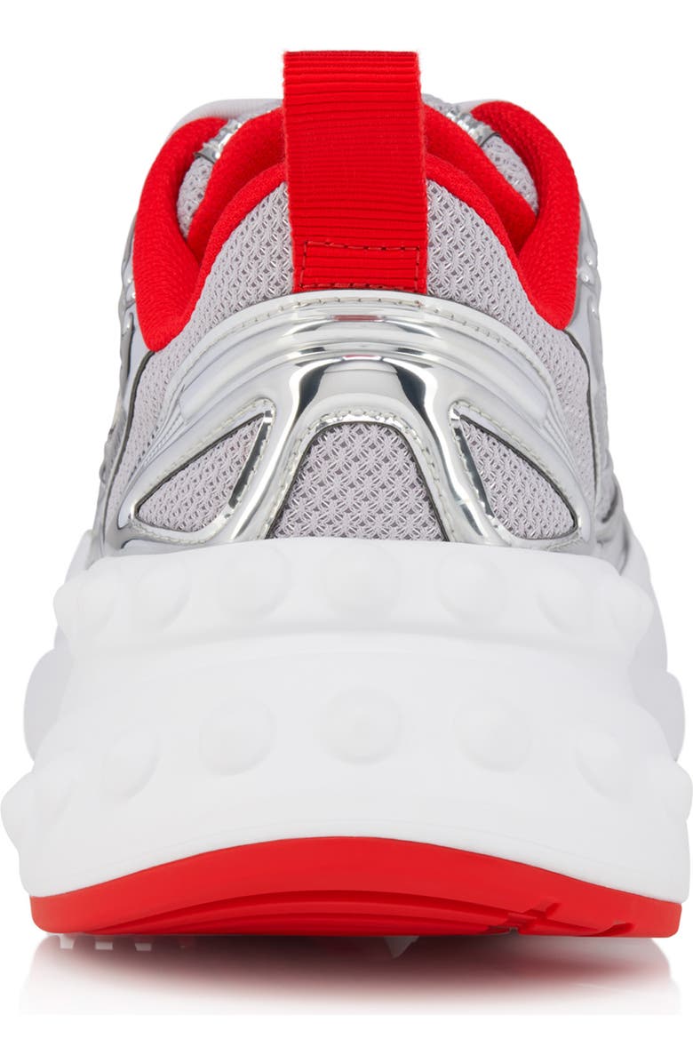 Christian Louboutin So Flo Sneaker, Alternate, color, Silver