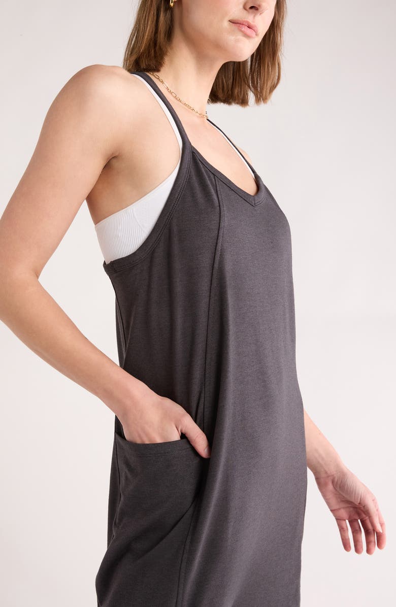 Z by Zella Change Of Heart Romper, Alternate, color, Black Heather