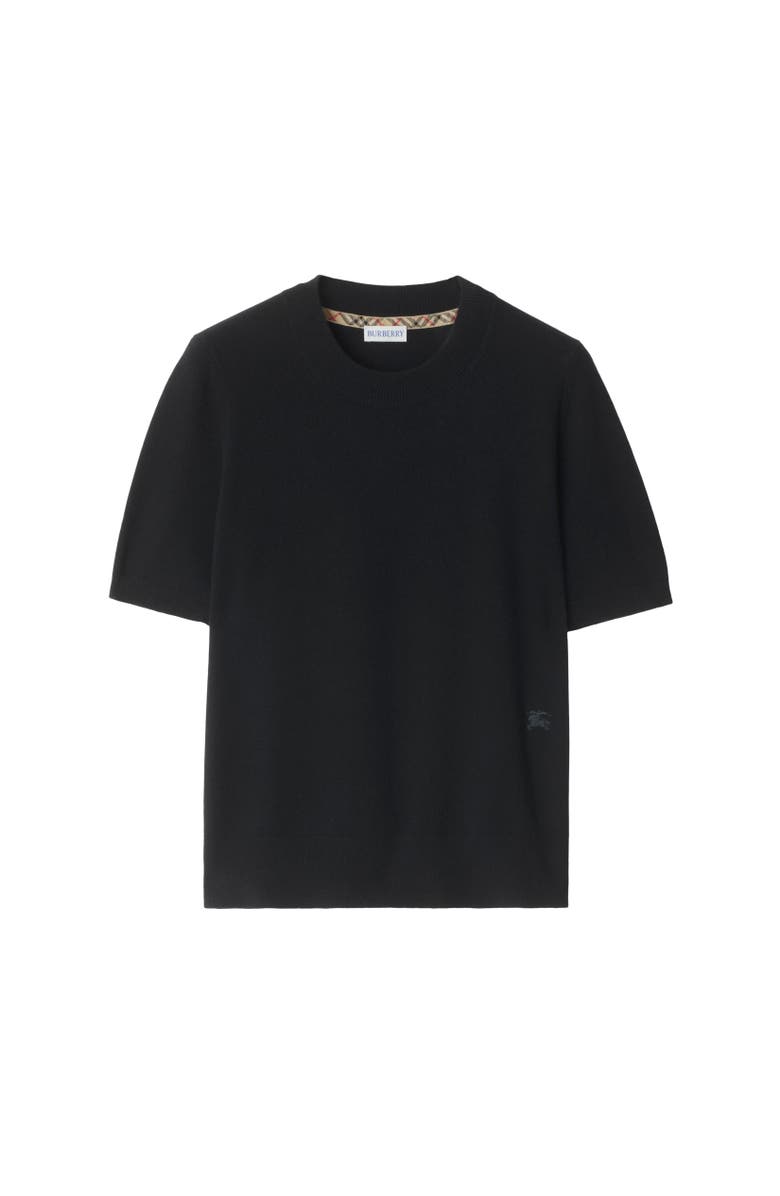 Burberry Cashmere Blend Top, Alternate, color, Black
