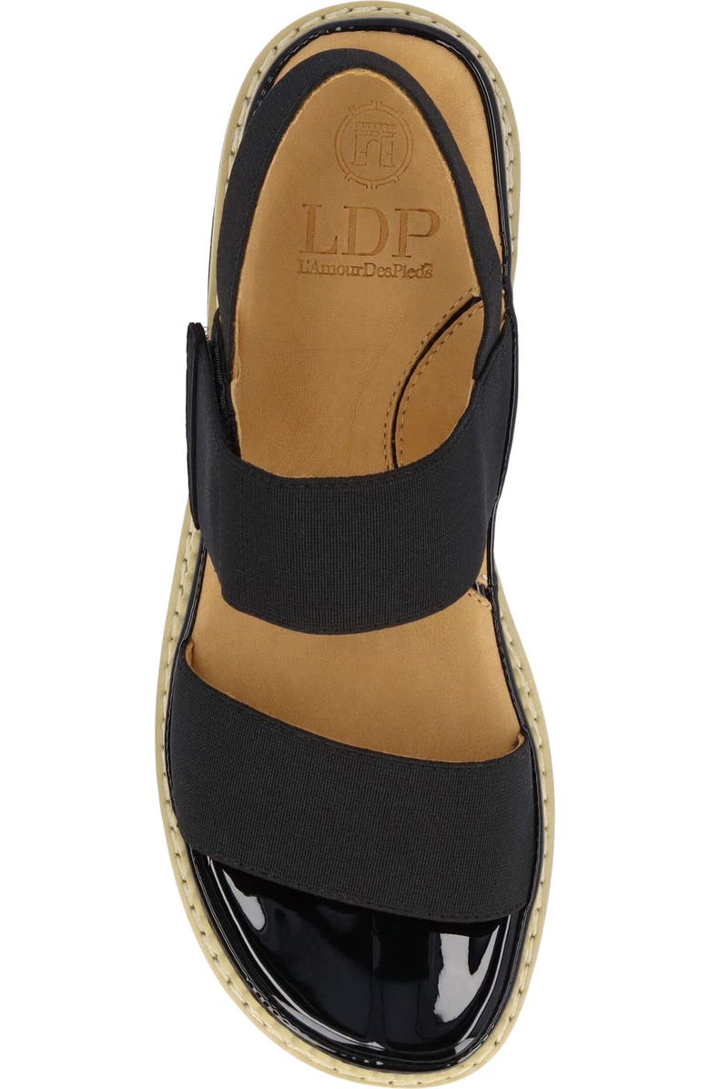 L'Amour des Pieds Delphina Ankle Strap Sandal, Alternate, color, Black