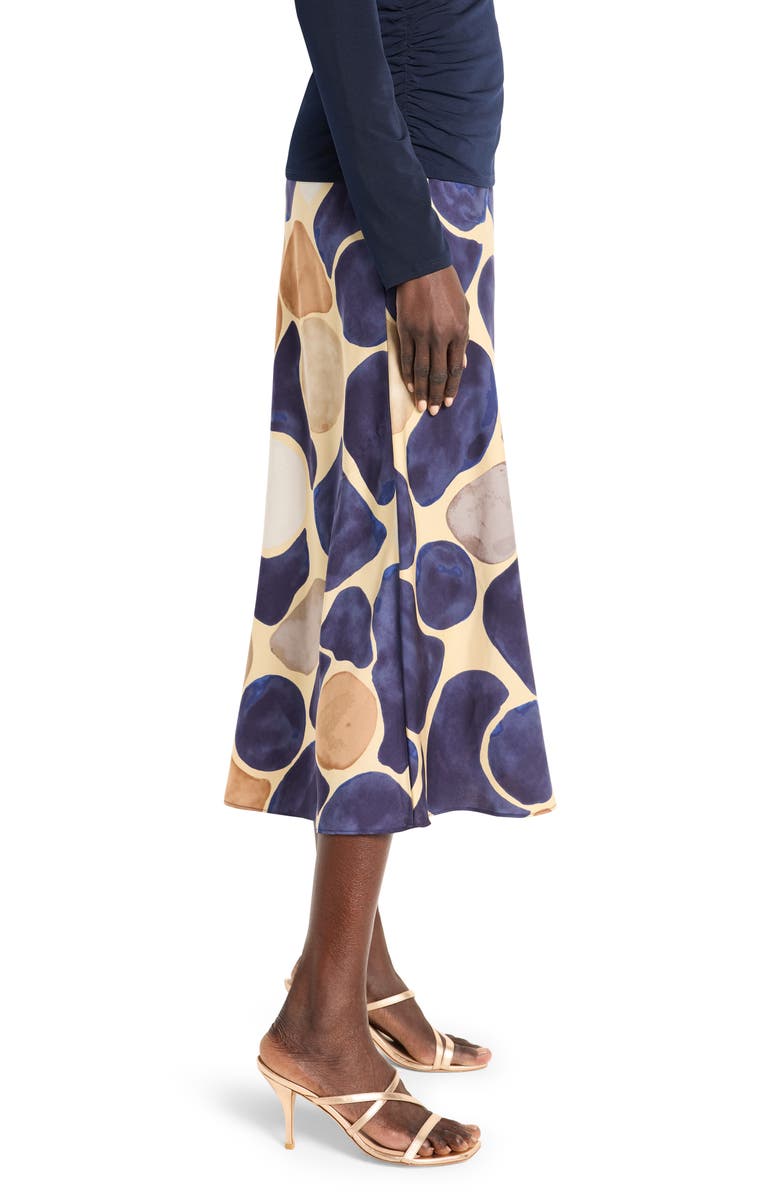 NIC+ZOE Playful Pebble Satin Bias Midi Skirt, Alternate, color, Neutral Multi