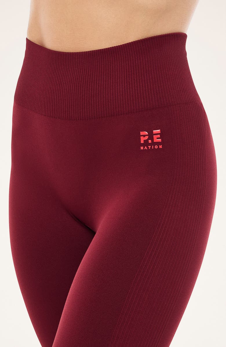 P.E Nation Restore Seamless Leggings, Alternate, color, Cabernet / Strawberry
