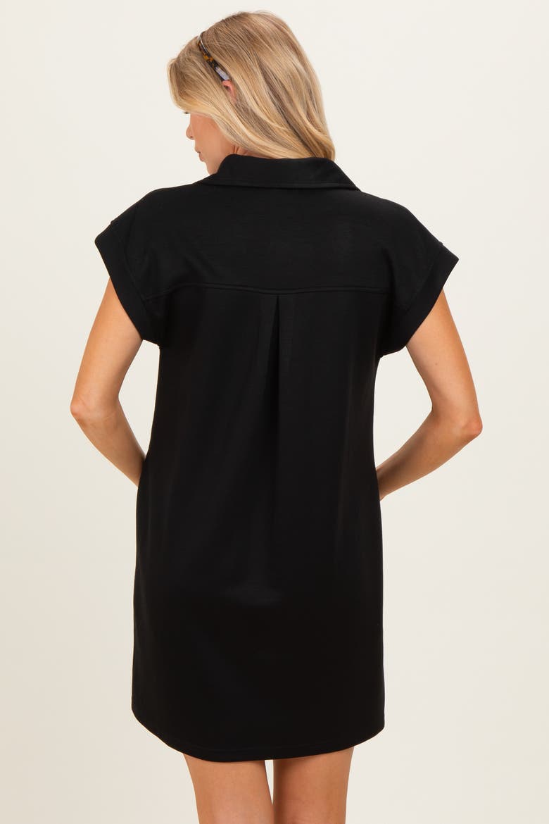Collared Pocket Dress, Alternate, color, Black