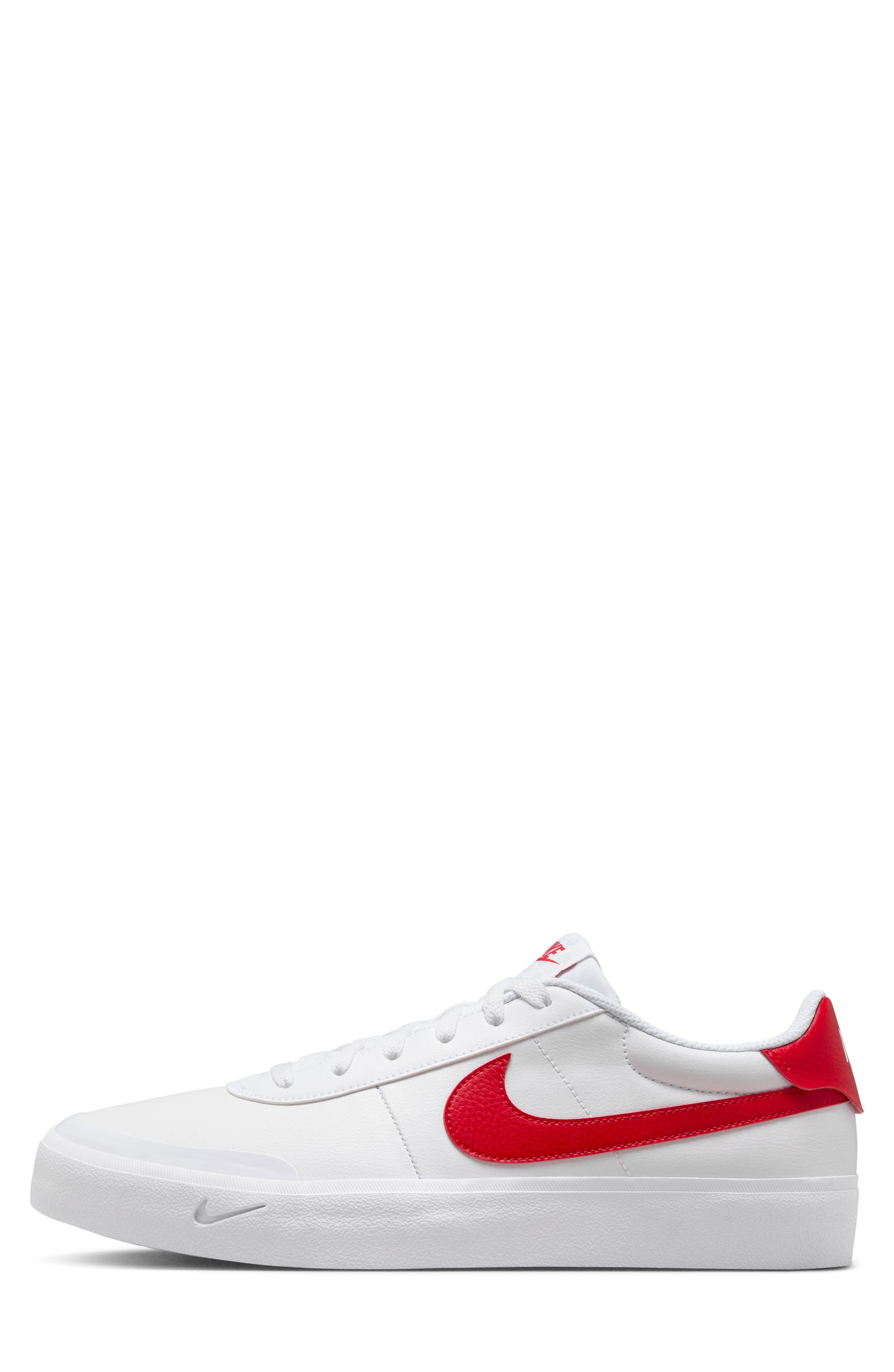 Nike Court Shot Low Top Sneaker, Alternate, color, White/ University Red