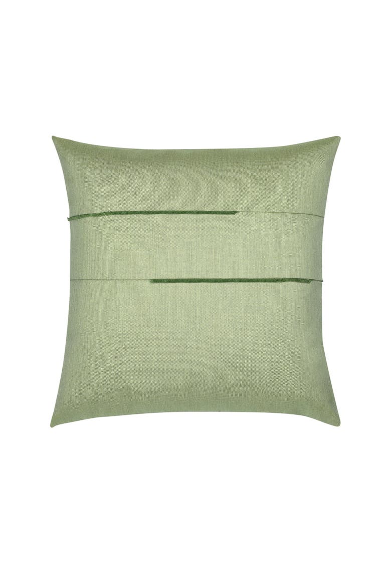 Micro Fringe Square Indoor & Outdoor Square Woven Accent Pillow with chenille accents, Main, color, Meadow